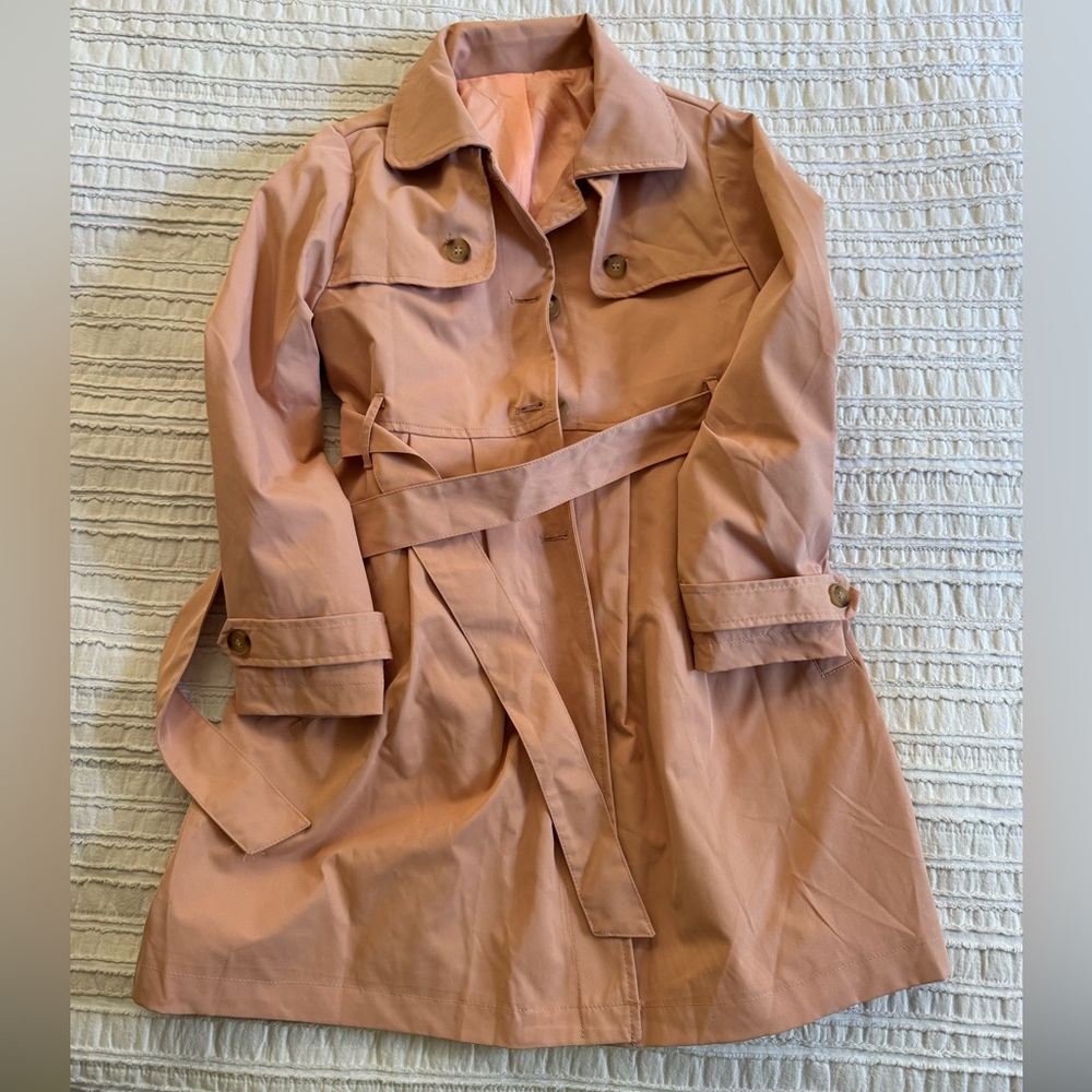 Girls Tan Trench Coat